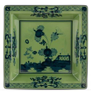 Ginori Oriente Italiano Malachite Small Square Tray / Vide Poche